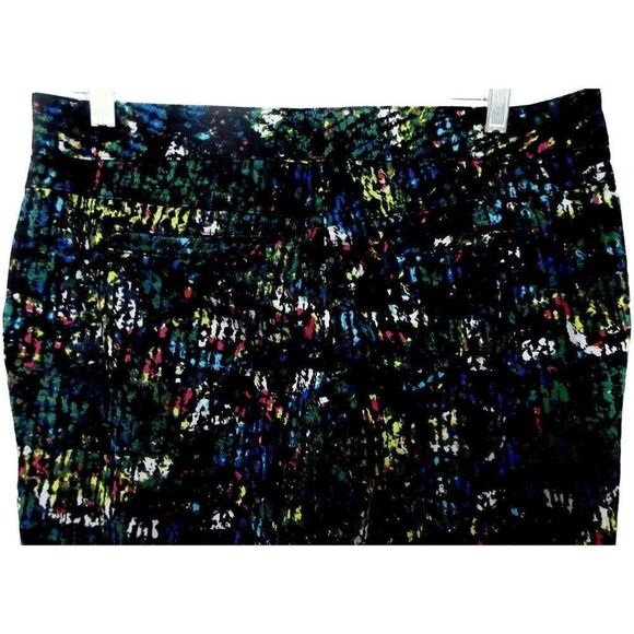 Derek Lam for Design Nation Black Multicolor Capri Pants Nightshade Cotton Sz 10 - Picture 5 of 9